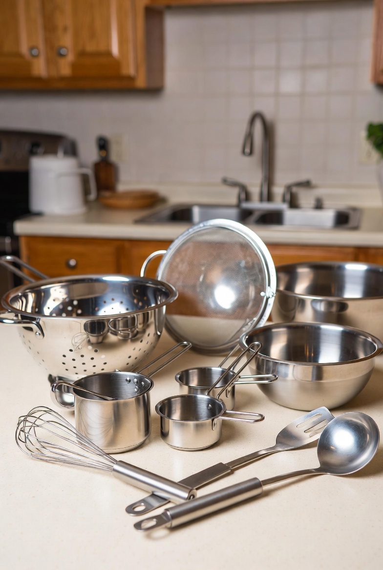 Stainless Steel Kitchen Spoons and Tools